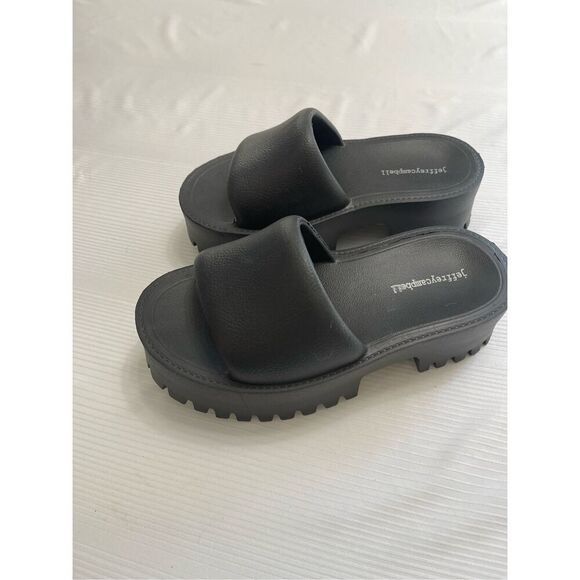 Jeffrey Campbell Platform Sandals Size 7 Black Chunky Y2K - Picture 5 of 8